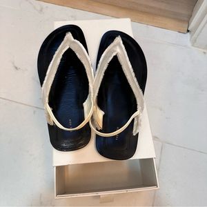 The row Fray satin sandals sz 39.5